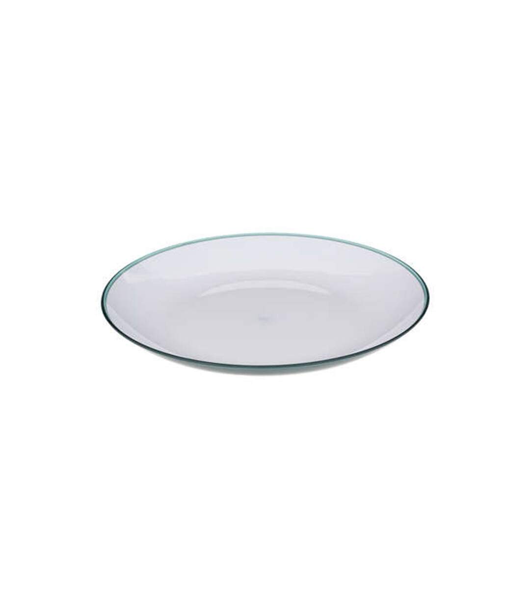 Lot de 6 Assiettes Plates Réutilisables Square 25cm Bleu Pétrole-2