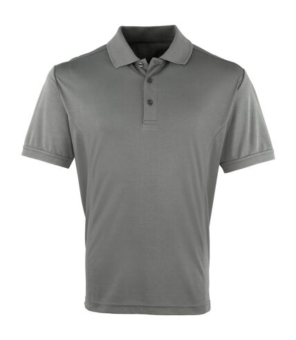 Polo coolchecker homme gris foncé Premier