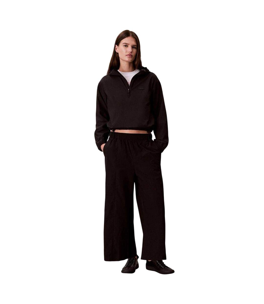 Womens/ladies Lightweight Wind Jacket Black Calvin Klein-1