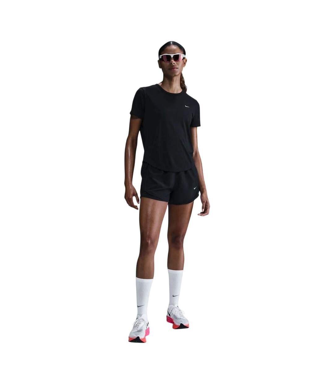 Haut Motif/style Swoosh Femme Noir Nike-1