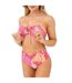 Womens/ladies Tie Detail Bandeau Two-piece Swimsuit Multicoloured Be You-4