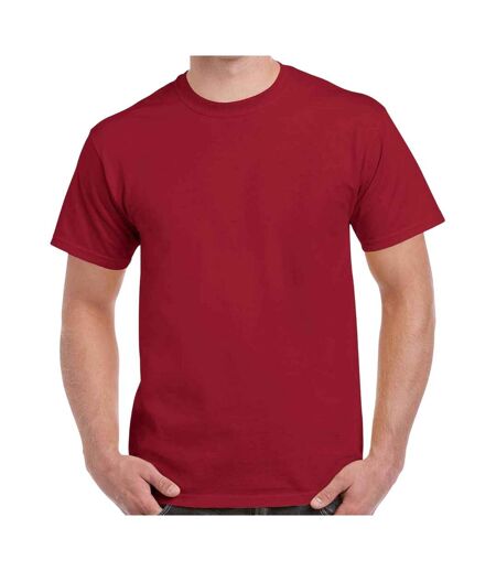 Mens heavy cotton t-shirt cardinal red Gildan