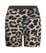 Womens/ladies Leopard Print High Waist Running Shorts Leopard PE Nation-1