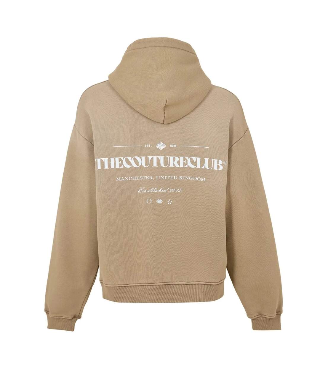 Mens Pullover Hoodie Beige Couture Club-3