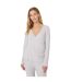 Debenhams Womens/Ladies Ribbed Soft Touch Wrap Pajama Top (Grey Marl) - UTDH2052