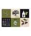 Set de Table Olive 28x44cm Vert & Noir-1