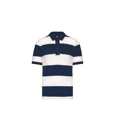 Polo rugby rayé manches courtes Kariban 100% coton