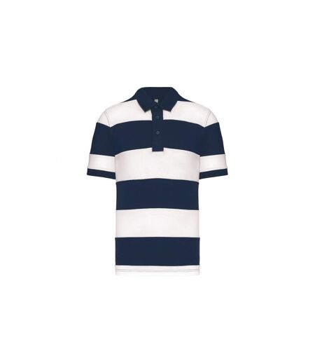 Polo rugby rayé manches courtes Kariban 100% coton