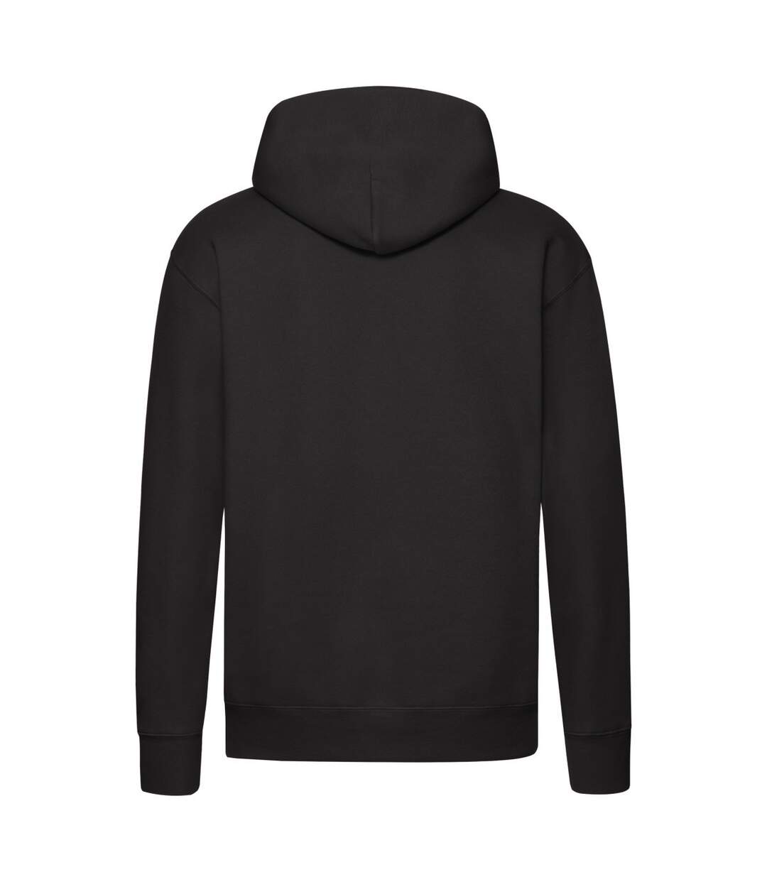 Mens Premium Hoodie Black Fruit Of The Loom-2