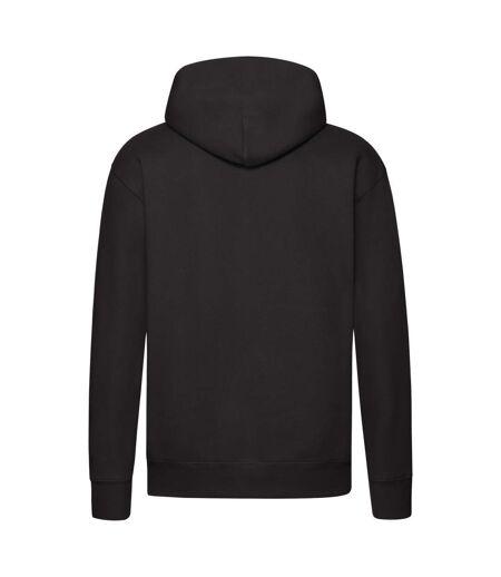 Mens Premium Hoodie Black Fruit Of The Loom