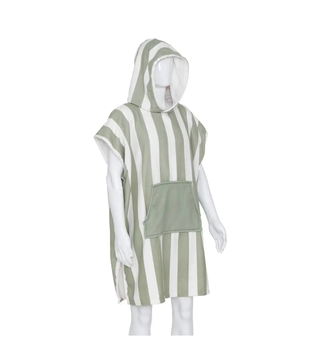 Poncho de Plage en Microfibre Wili 80x100cm Vert Céladon-1