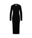 Robe Mi-longue Femme Noir Boss-1