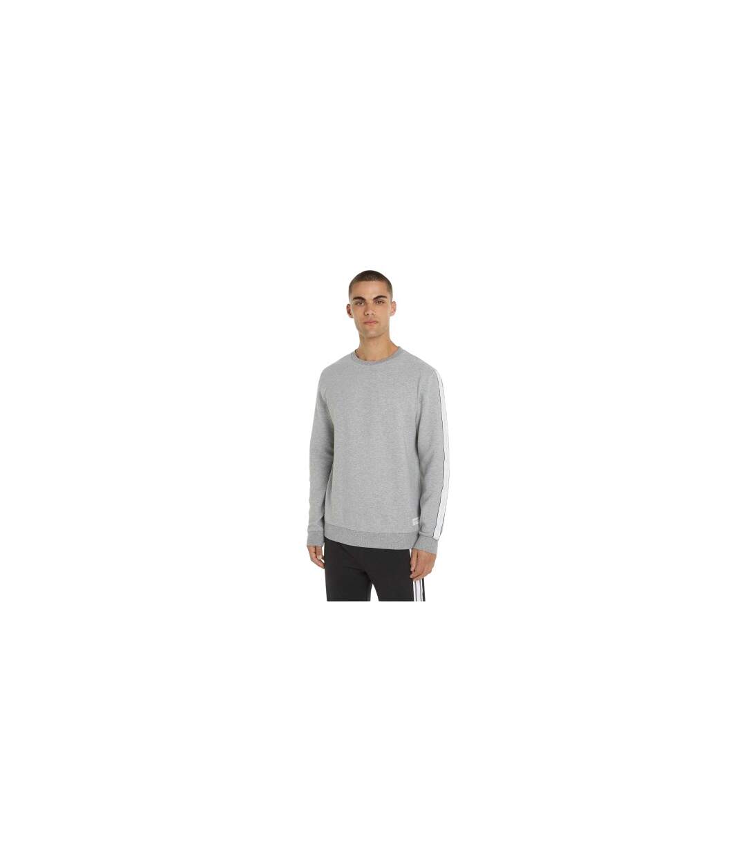 Mens Lounge Cotton Sweatshirt Grey Heather Marl Tommy Hilfiger-1