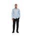 Mens Plain Point Collar Long-sleeved Formal Shirt Cashmere Blue Only-4