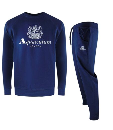 Ensemble Ensemble De Survêtement Motif/style Logo London Homme Bleu Marine Foncé Aquascutum