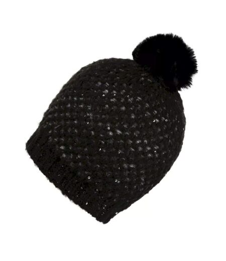 Womens/ladies Lorelai Iv Bobble Winter Hat Black Regatta
