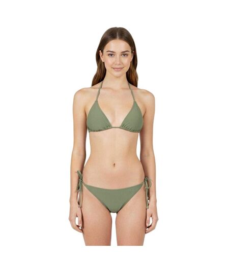 Womens/ladies Triangle Bikini Top Khaki Green Jack Wills
