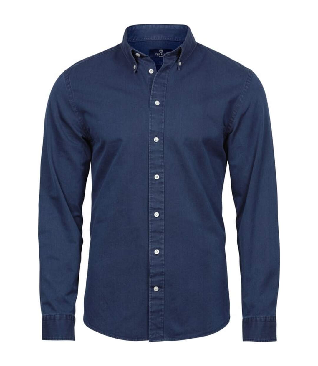 Tee Jays Mens Long Sleeve Casual Twill Shirt (Indigo)