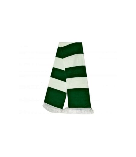 BB Sports Bar Knitted Winter Scarf (Green/White) (One Size)