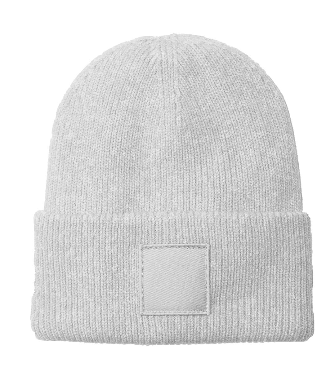 Tonal patch beanie cloud grey Beechfield-2