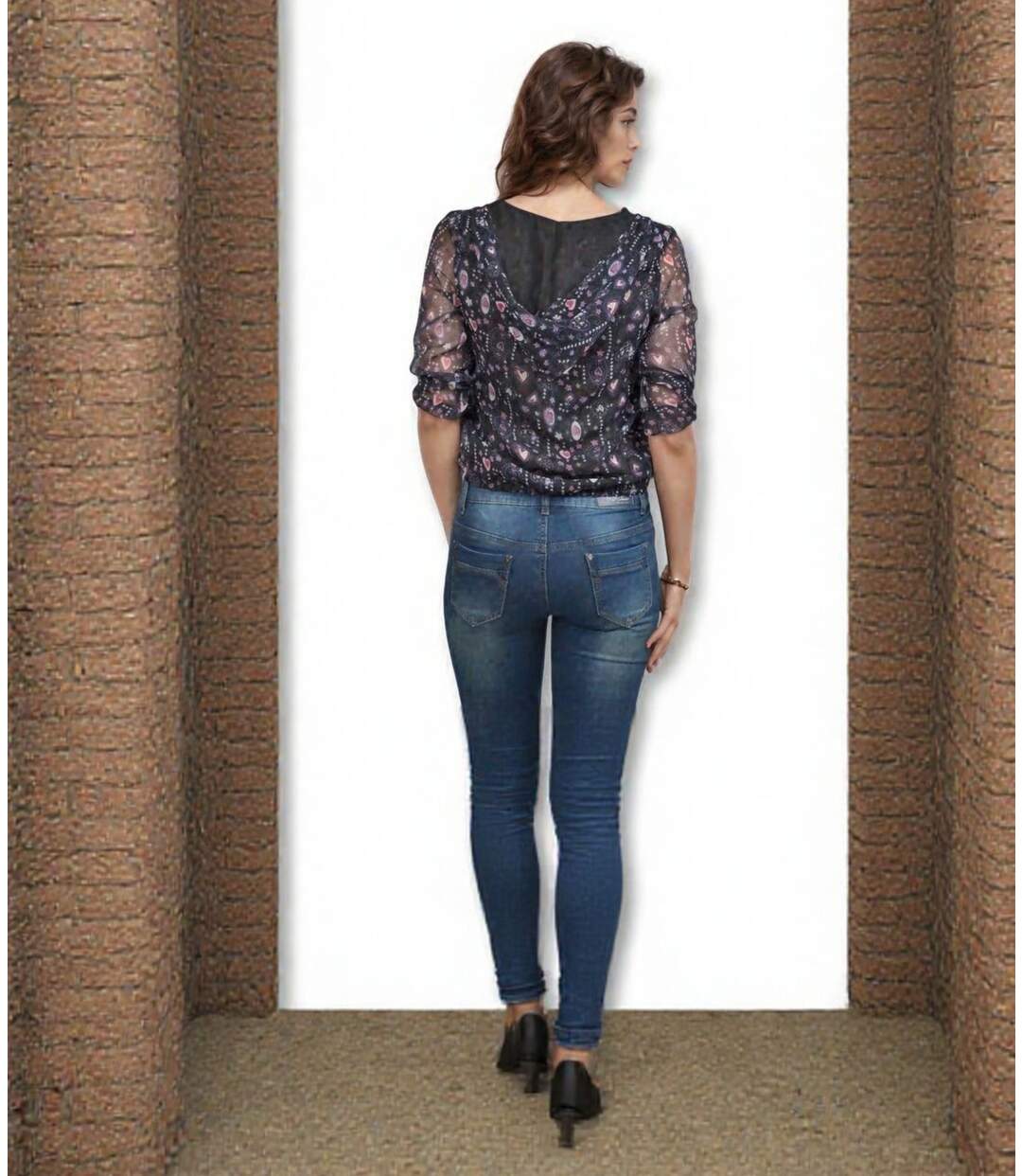 Chemise à capuche raffinée pour femme - Couleur violet-2