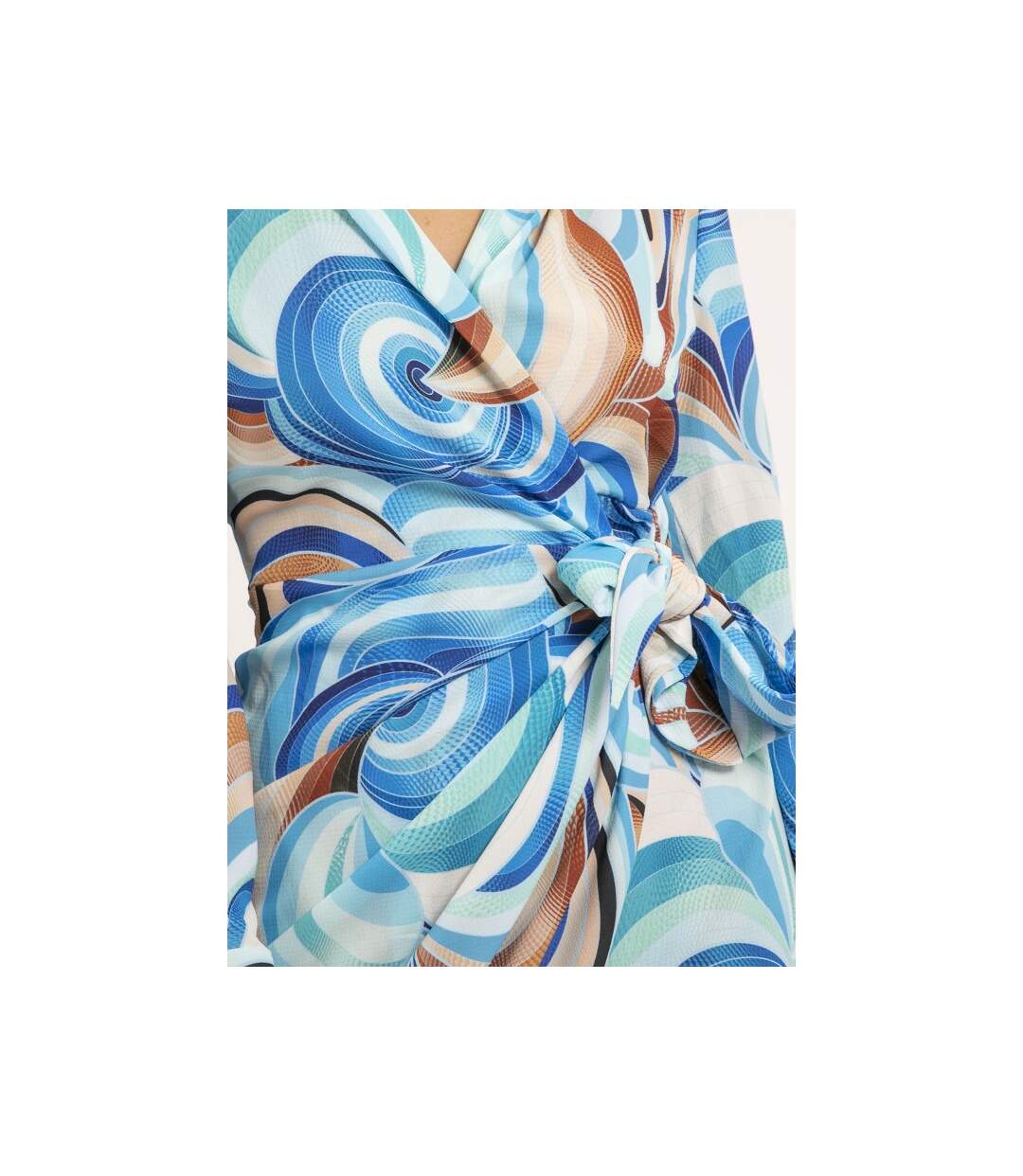 Robe courte portefeuille motifs INDIKA - Dona X Lisa-3