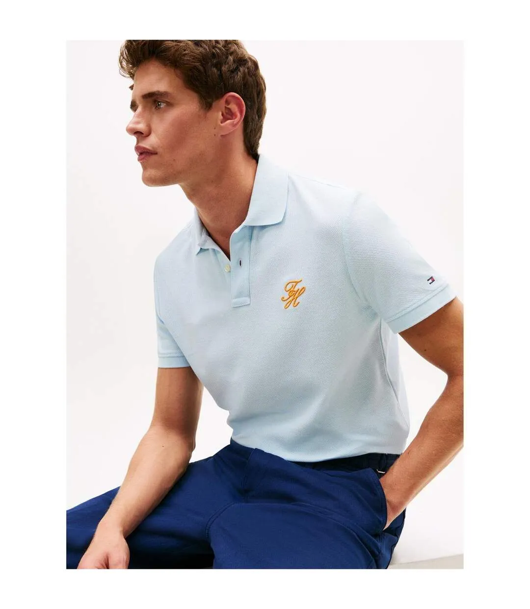 Polo Homme Bleu Tommy Hilfiger-3
