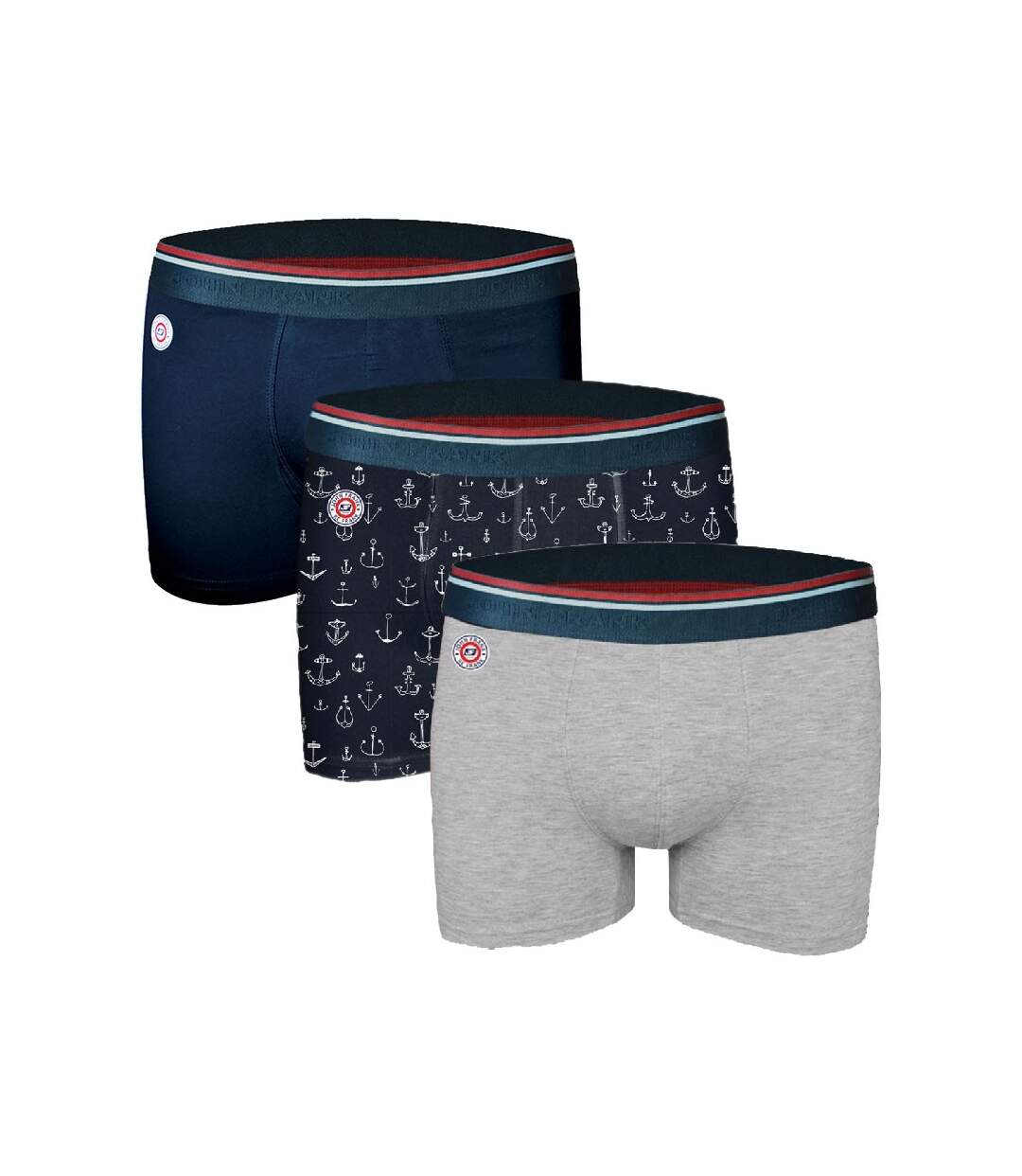 Boxer Homme JOHN FRANK Confort et Qualité en Coton Premium Pack de 3 Boxers JF3BM08-1