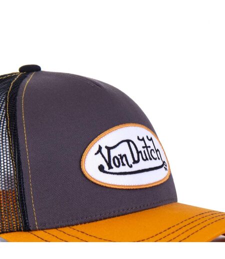 Casquette Von Dutch homme baseball Col Gris et Orange