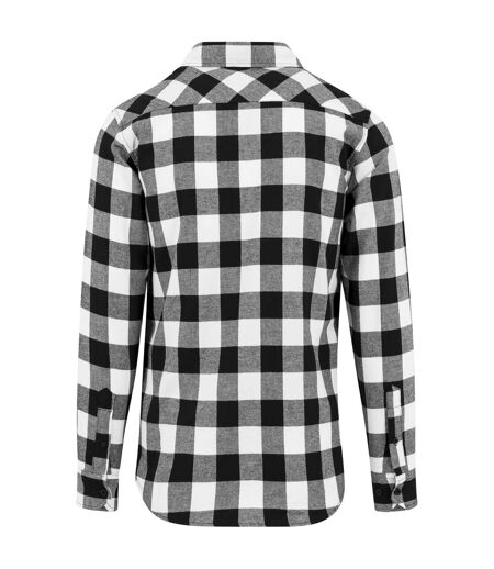 Chemise Motif/style À Carreaux Adulte Noir Blanc Build Your Brand