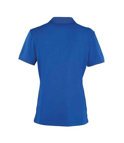 Polo coolchecker femme bleu roi Premier