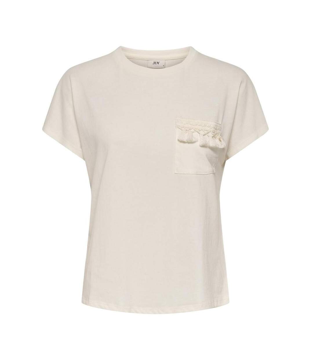 T-Shirt beige femme jdy ilse pocket-1