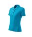 Womens/ladies Cotton Fitted Polo Shirt Turquoise Malfini-3