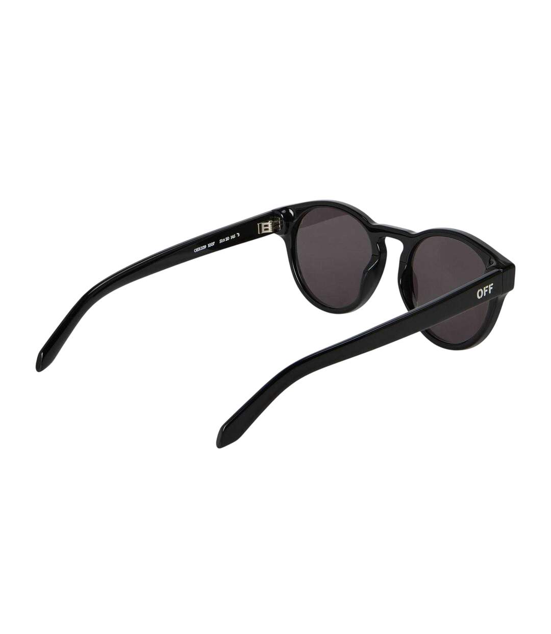 Unisex Adult Oakland Round Sunglasses One Size Black Dark Grey Off-White-2