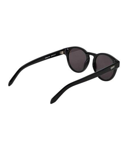 Unisex Adult Oakland Round Sunglasses One Size Black Dark Grey Off-White