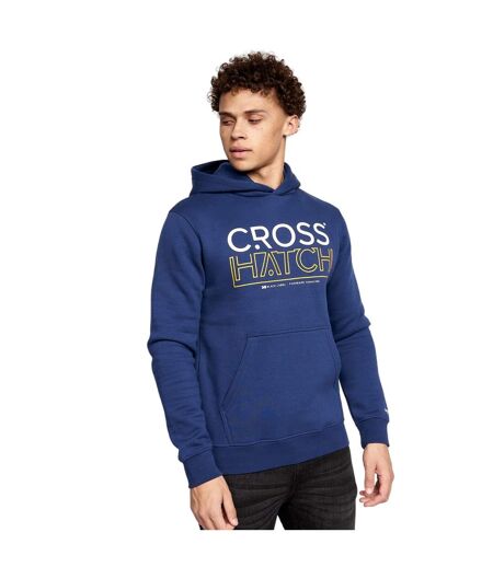 Pack Of 2  Mens Shardo Hoodie  Navy Grey Marl Crosshatch