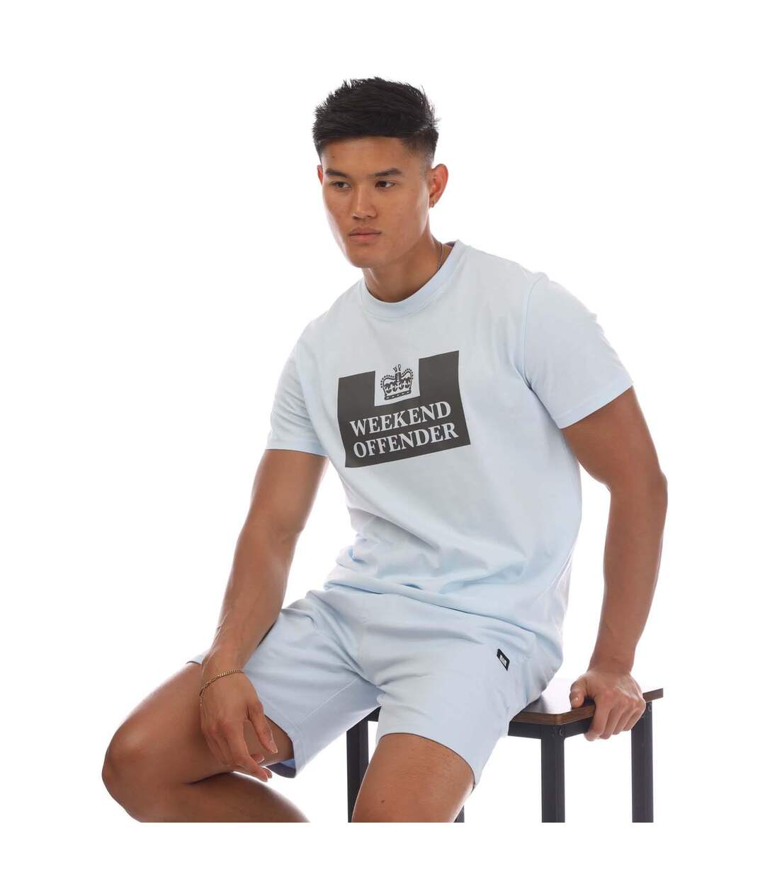 T-shirt Mcmoney Homme Bleu Ciel Weekend Offender-1