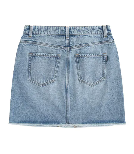 Womens/ladies Kate Denim Mini Skirt Blue Animal