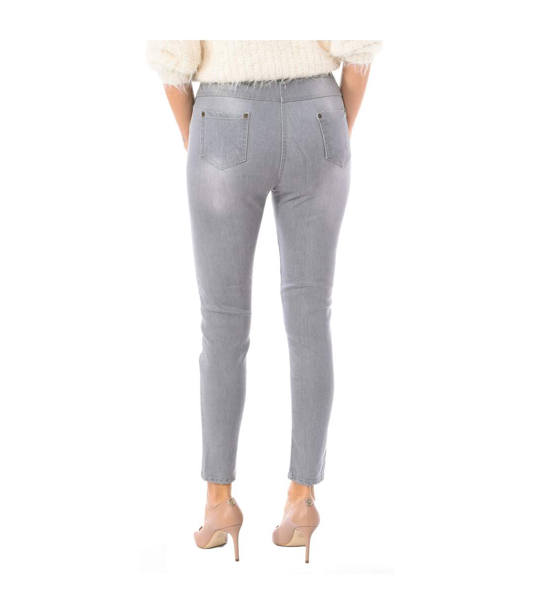 Women's D2011 stretch fabric long denim pants style legging-3