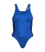 Womens/ladies Logo One Piece Swimsuit Blue Nike-3