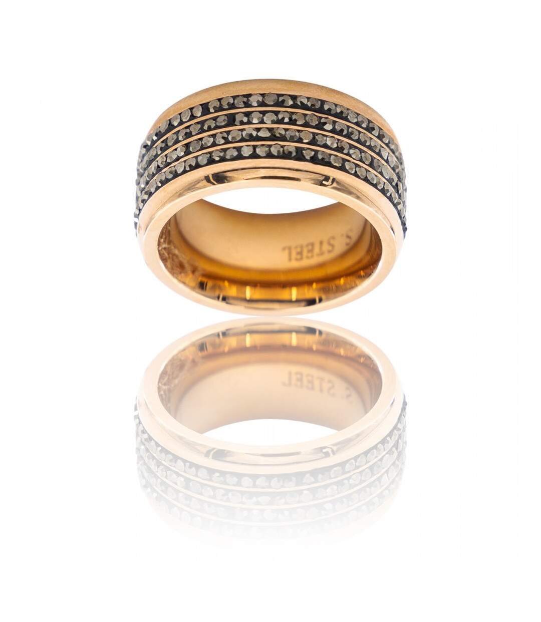 Coffret Bague Femme Acier strass-1