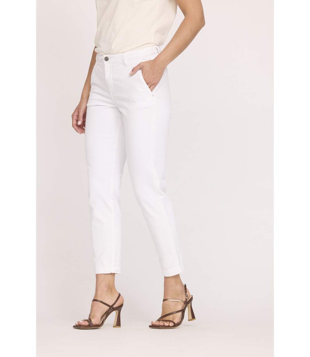Pantalons JEMILA CR Optic white-4