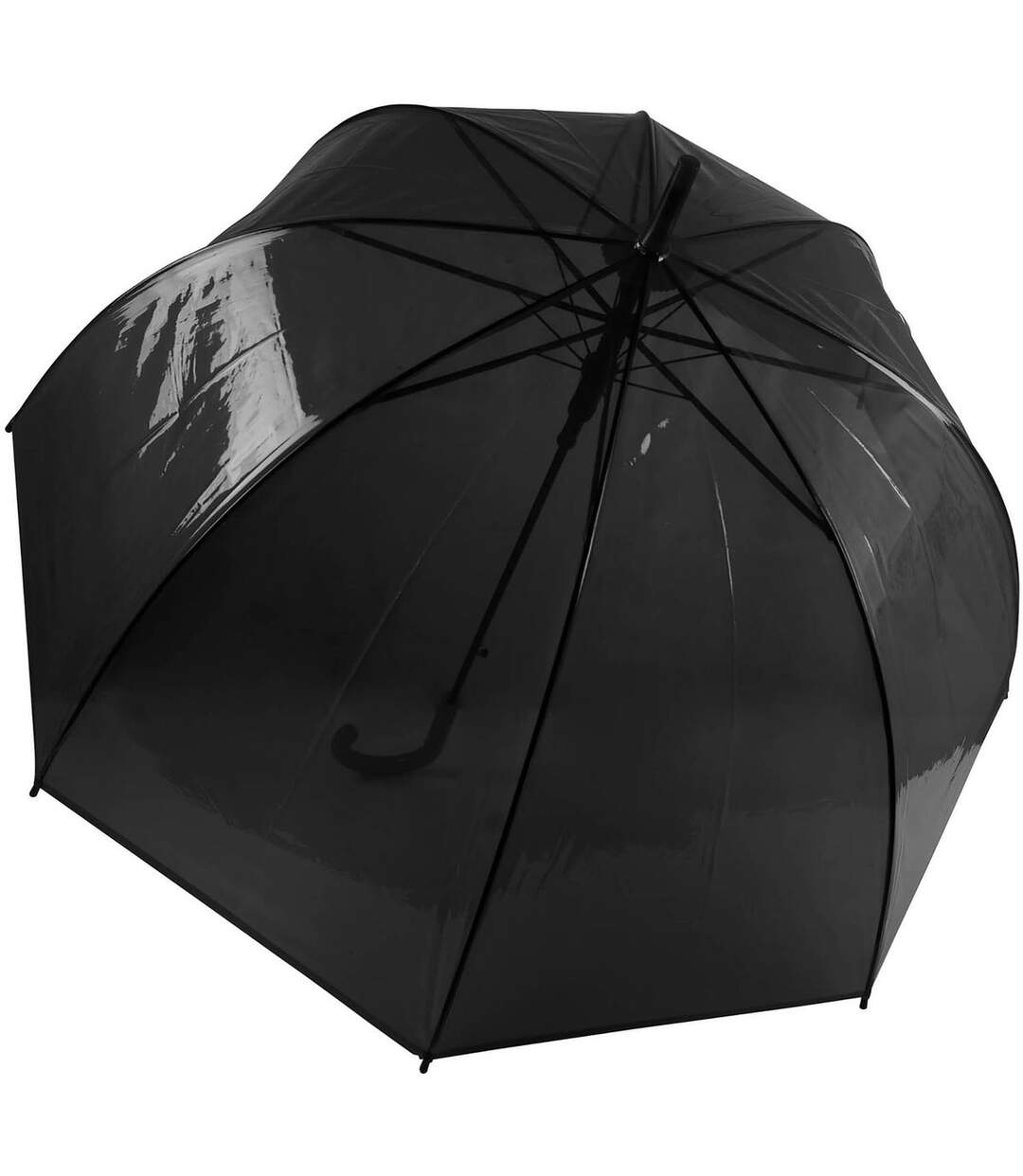 Parapluie canne transparent - KI2024 - noir-1