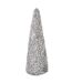 Statue Déco Sapin Enneigé 65cm Blanc & Marron-1