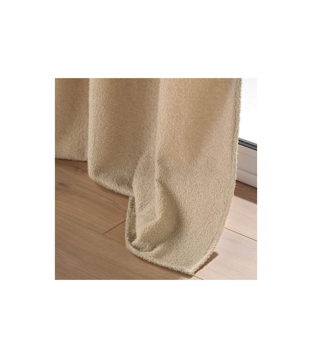 Rideau à Œillets Bouclette Wooly 140x240cm Beige-3