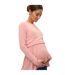 Womens/ladies Maternity Puff Sleeve Top Rosette Mamalicious-4