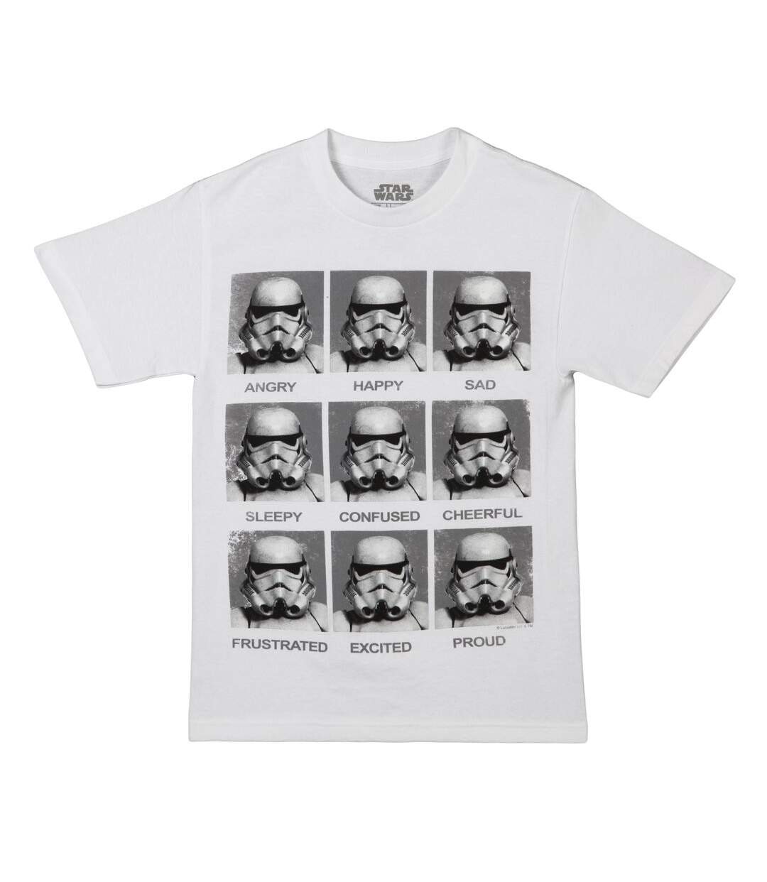T-shirt Motif Trooper Motif/style Émotions Homme Blanc Star Wars-1