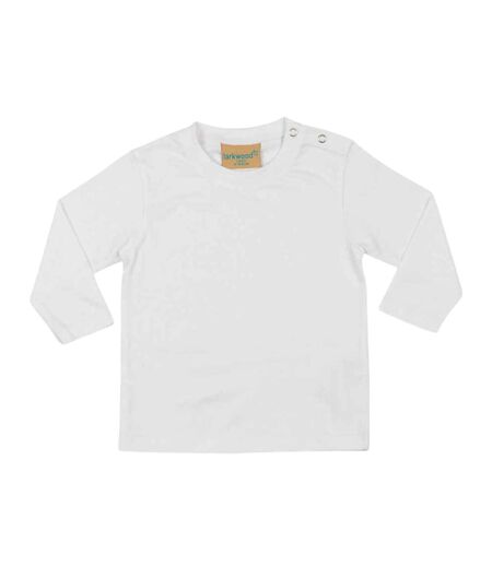T-shirt Manches Longues Motif/style Uni Bébé Blanc Larkwood