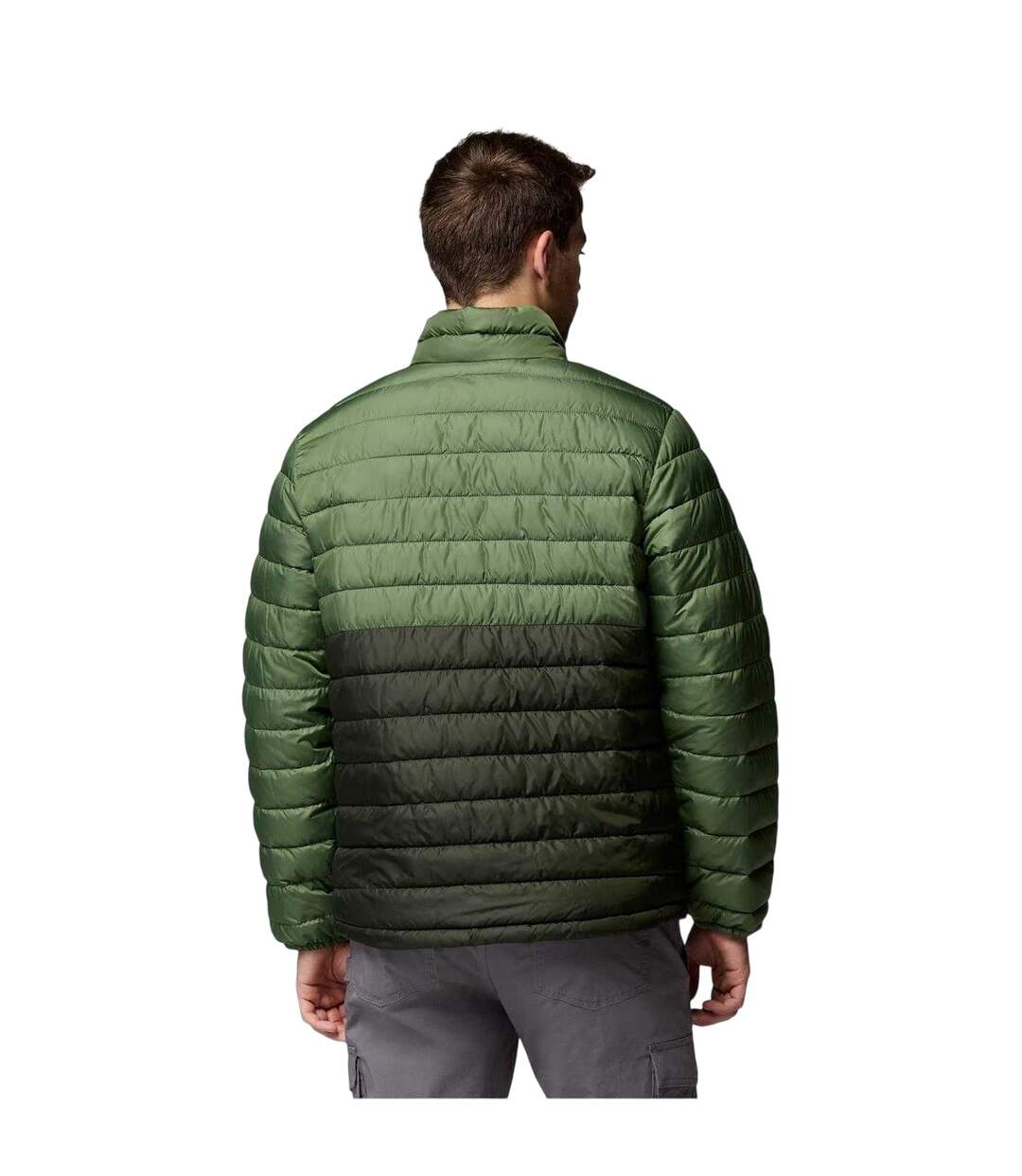 Mens Fosters Patterned Insulated Insulated Puffer Jacket Green Black Columbia-2