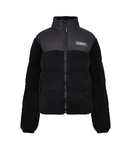 Womens/ladies Sherpa Puffer Jacket Black NY Concept